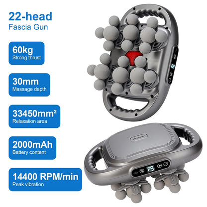 High‑Frequency 16‑Head Fascia Massager