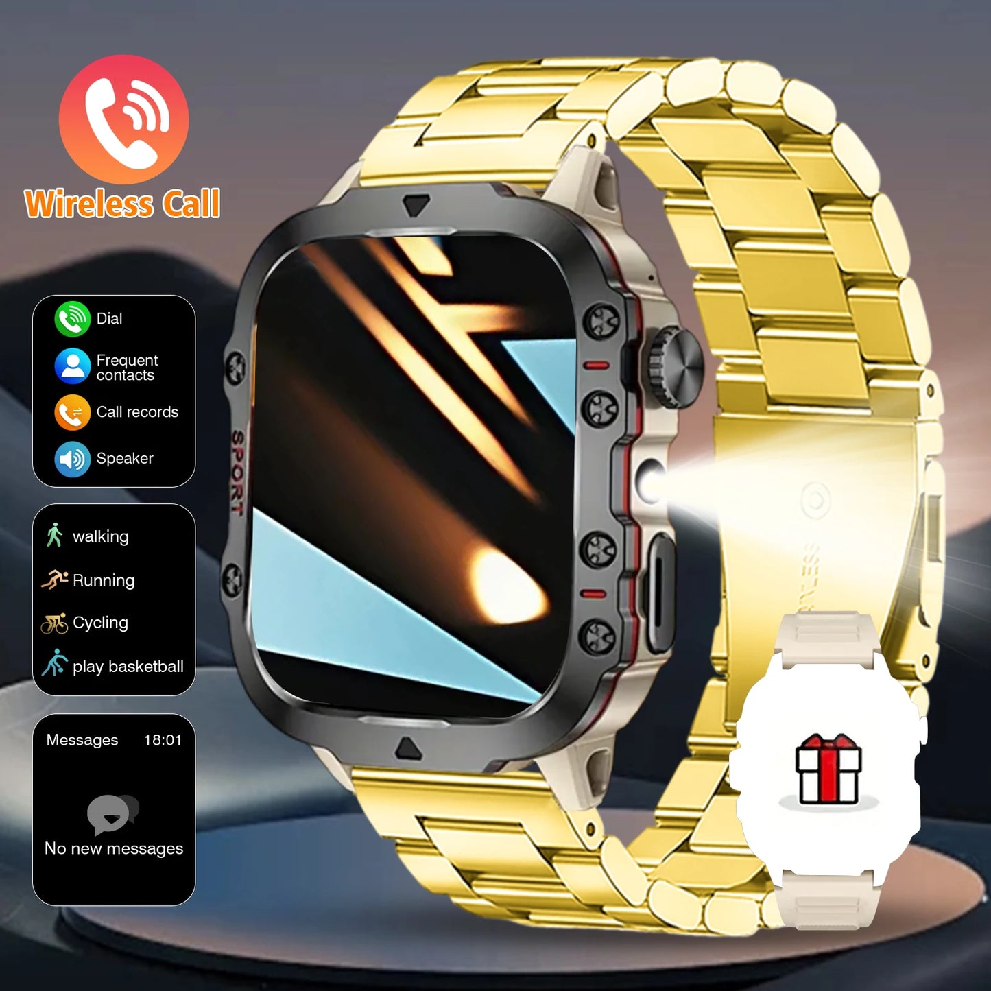 Men's Bluetooth Smart Watch Multi-Sport Fitness