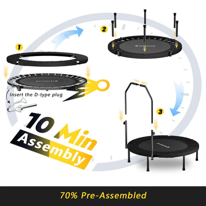 Foldable 40" Mini Rebounder Trampoline for Adults