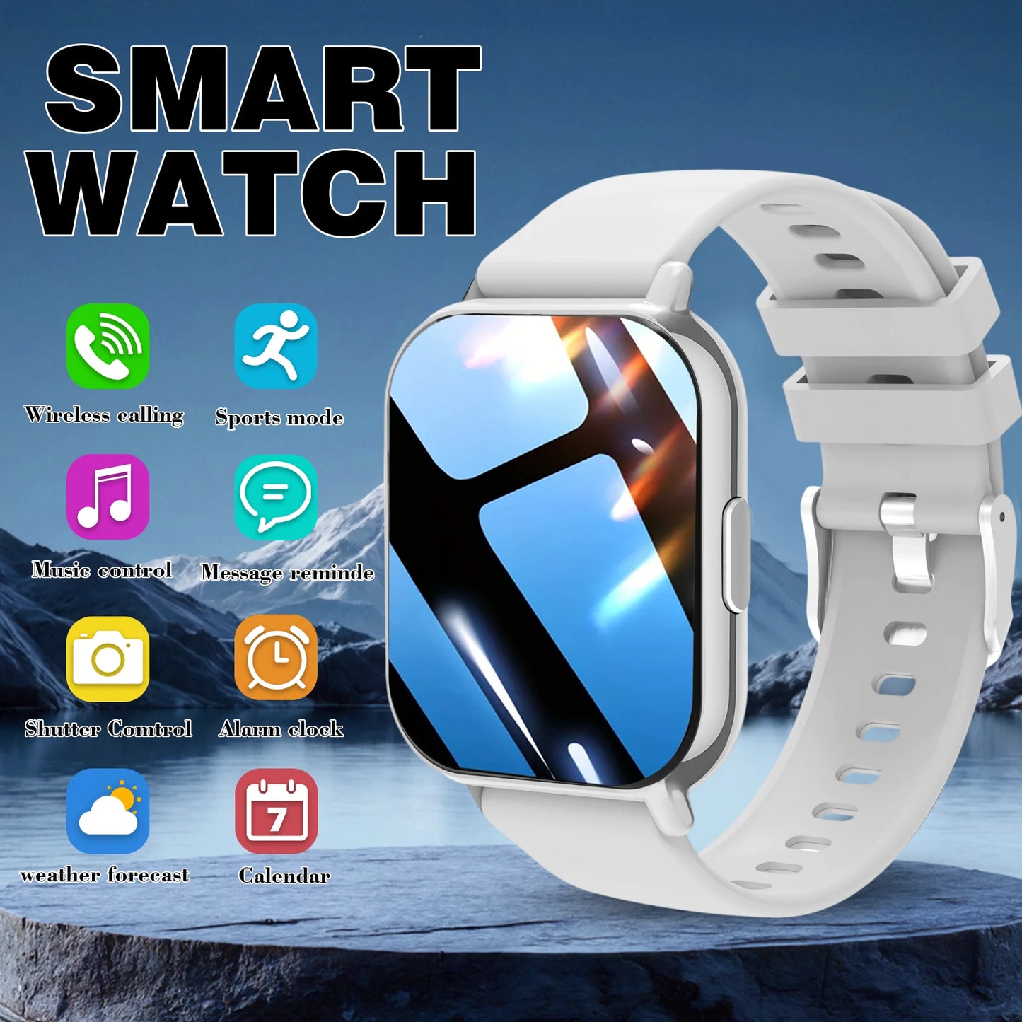 Unisex Wireless Smart Watch with Fitness Tracker.