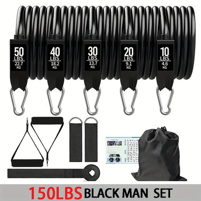 Resistance Bands With Door Anchor, Handles, & Carry Bag