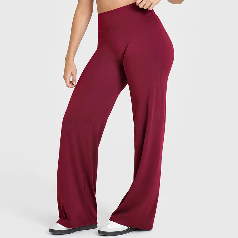 Soft-Motion Mid-Waist Straight Leg Yoga Pants