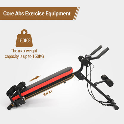 2‑in‑1 Adjustable Ab Bench Glider Trainer