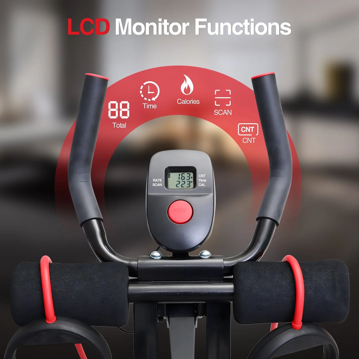 Foldable Core & Abdominal Trainer 440lbs LCD Display