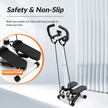 Stepper Machine with Handlebar LCD Monitor