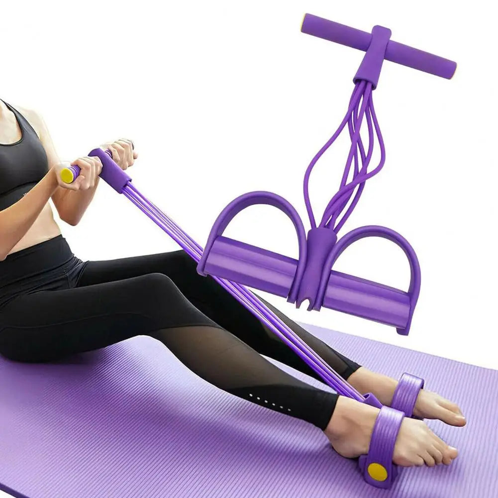 6 Tube Sit-up Pedal Resistance Band with Handle