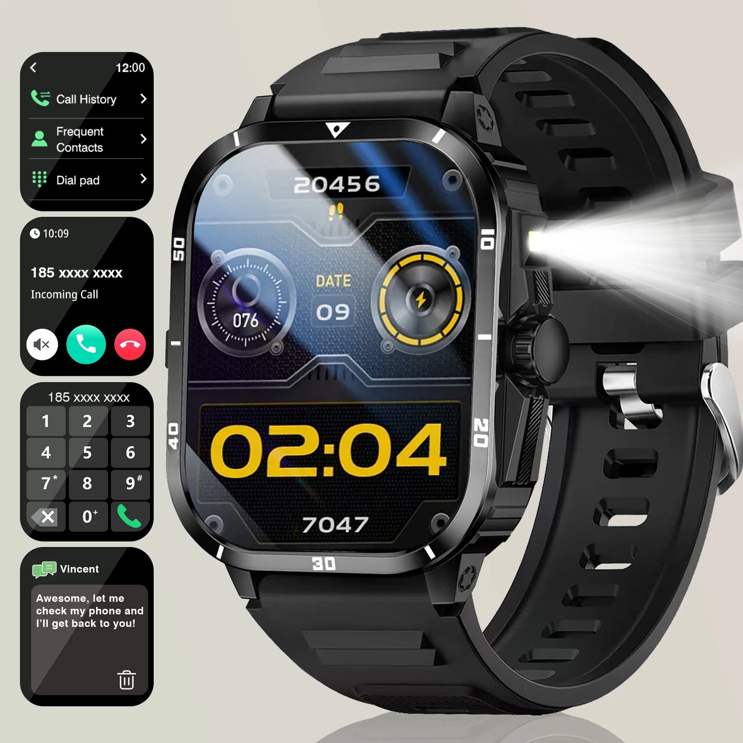 Smart Watch with Step/Calorie Tracking and Weather Display