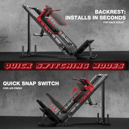 Professional Leg Press & Hack Squat Home Machine