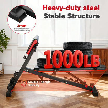 Foldable Adjustable Roman Chair Dumbbell Training Bench