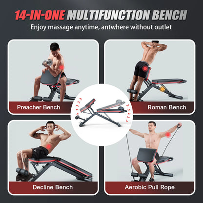 14‑in‑1 Foldable Multi‑Functional Dumbbell Bench