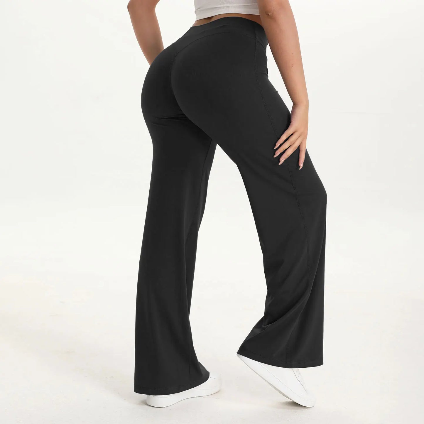 Soft-Motion Mid-Waist Straight Leg Yoga Pants