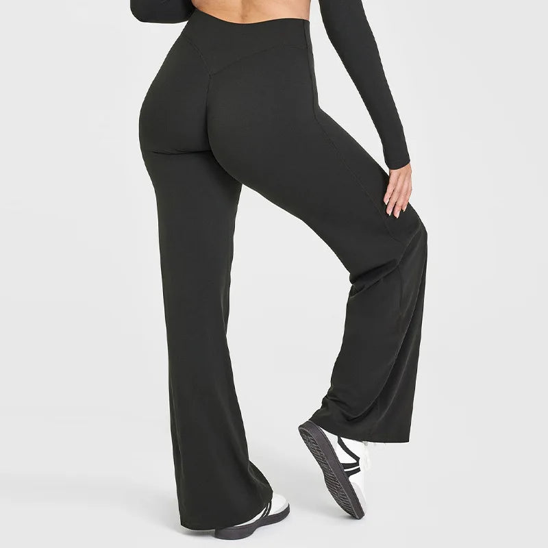 Soft-Motion Mid-Waist Straight Leg Yoga Pants