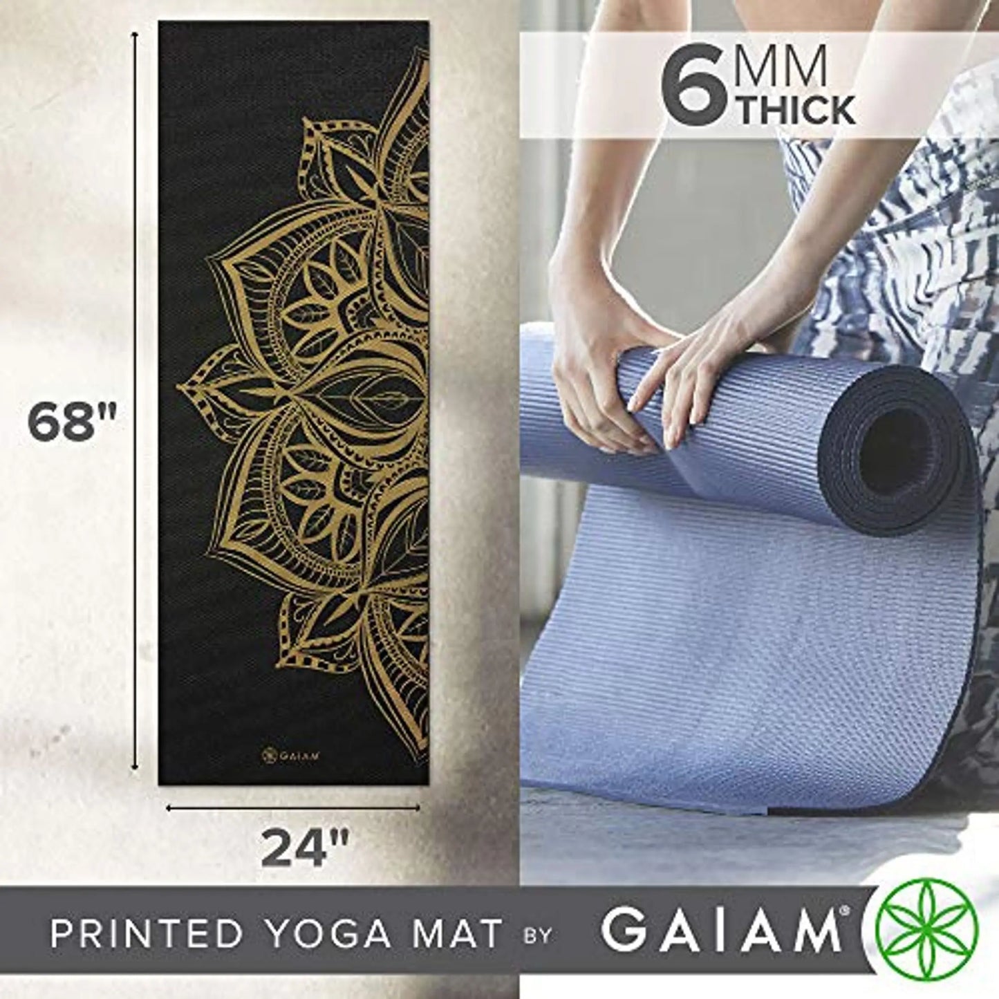 Premium 6mm Non‑Slip Extra Thick Yoga Mat