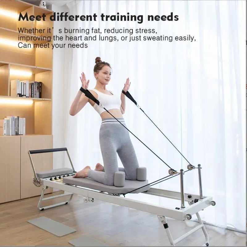 Foldable Home Pilates Reformer Strength Training Machine