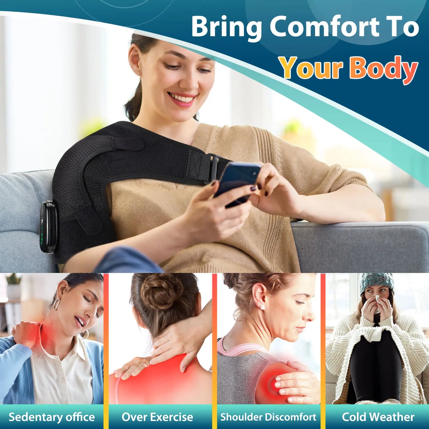 Thermal Electric Shoulder Massager