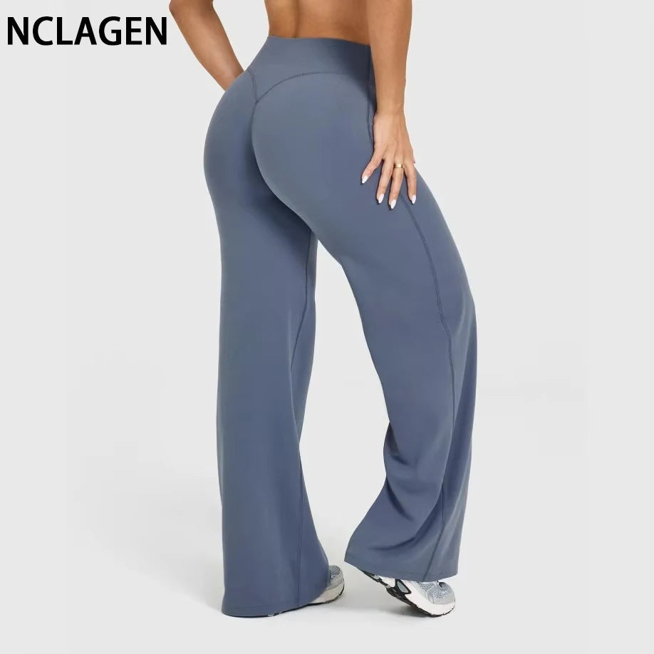 Soft-Motion Mid-Waist Straight Leg Yoga Pants