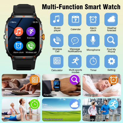 Men's Wireless Smart Watch with Dual Straps