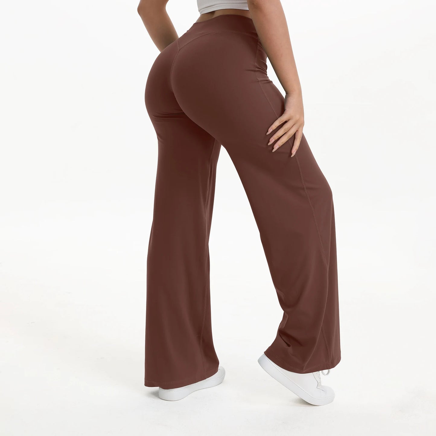 Soft-Motion Mid-Waist Straight Leg Yoga Pants