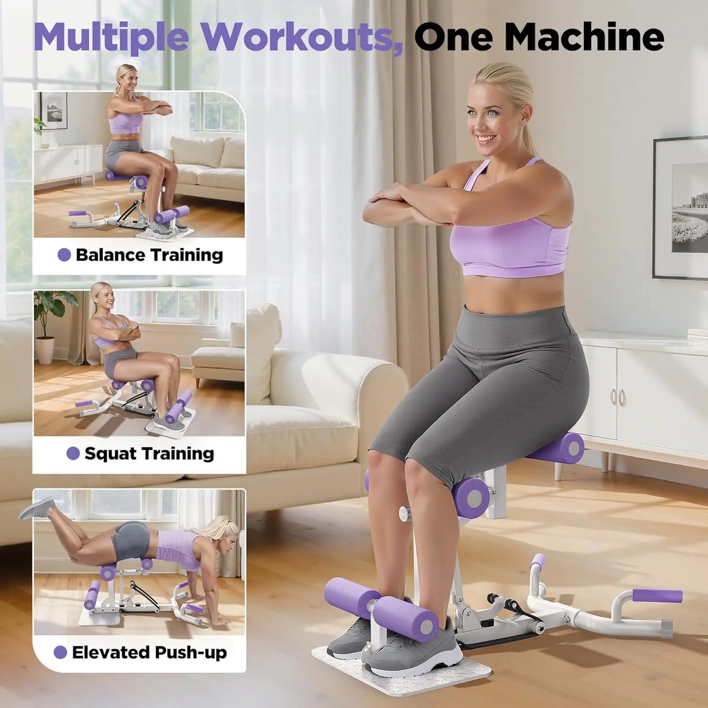 Adjustable Deep Squat Machine Resistance Trainer