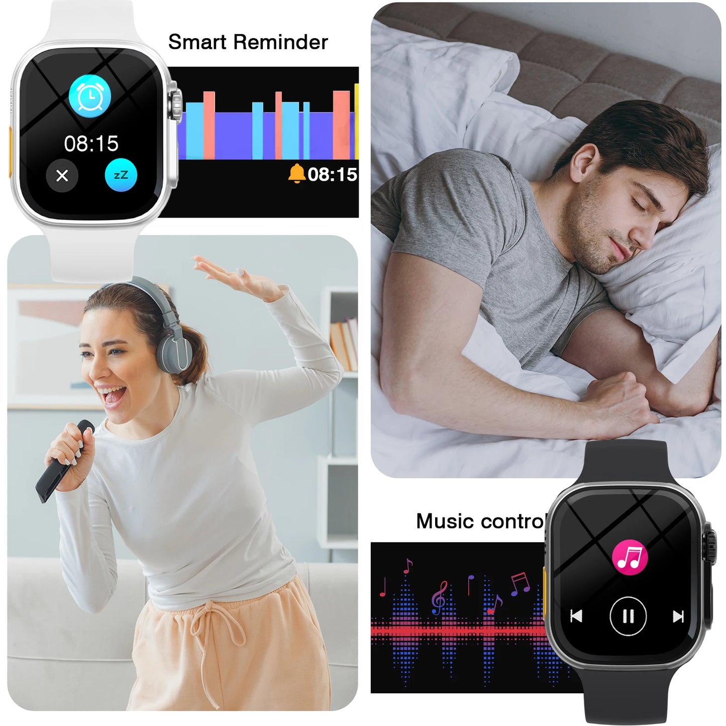 Unisex Smart Watch, Outdoor Sports and Fitness Tracker